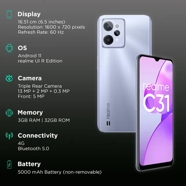 realme C31 3GB/32GB Light Silver