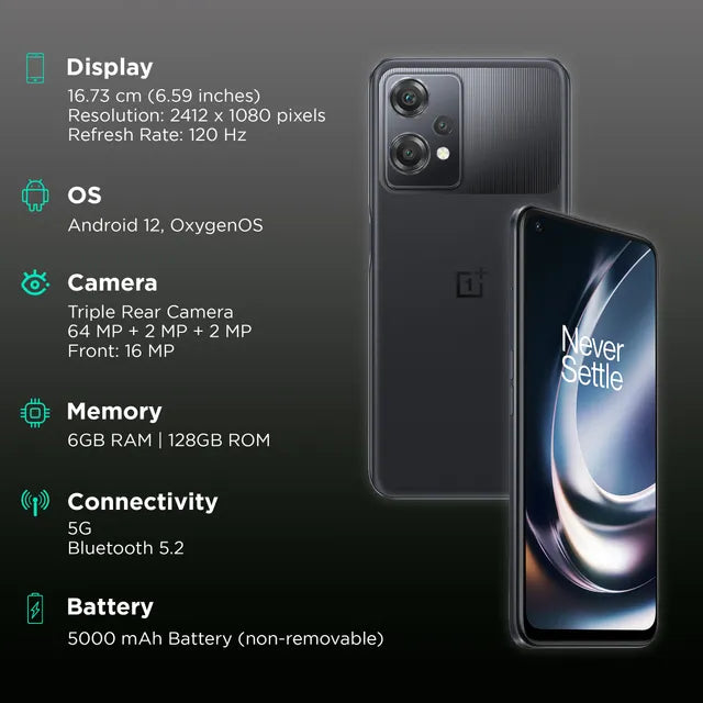 OnePlus Nord CE 2 Lite 5G 6GB/128GB Black Dusk / Blue Tide