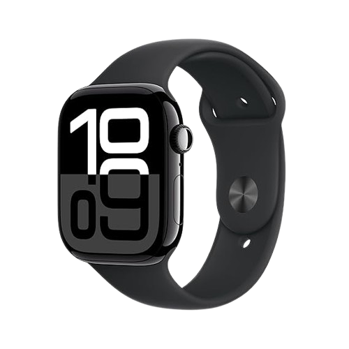 Apple Watch Series 10 (GPS) , 46mm , Jet Black/Rose Gold/ Silver Aluminium Case with Sport Band and Sport Loop