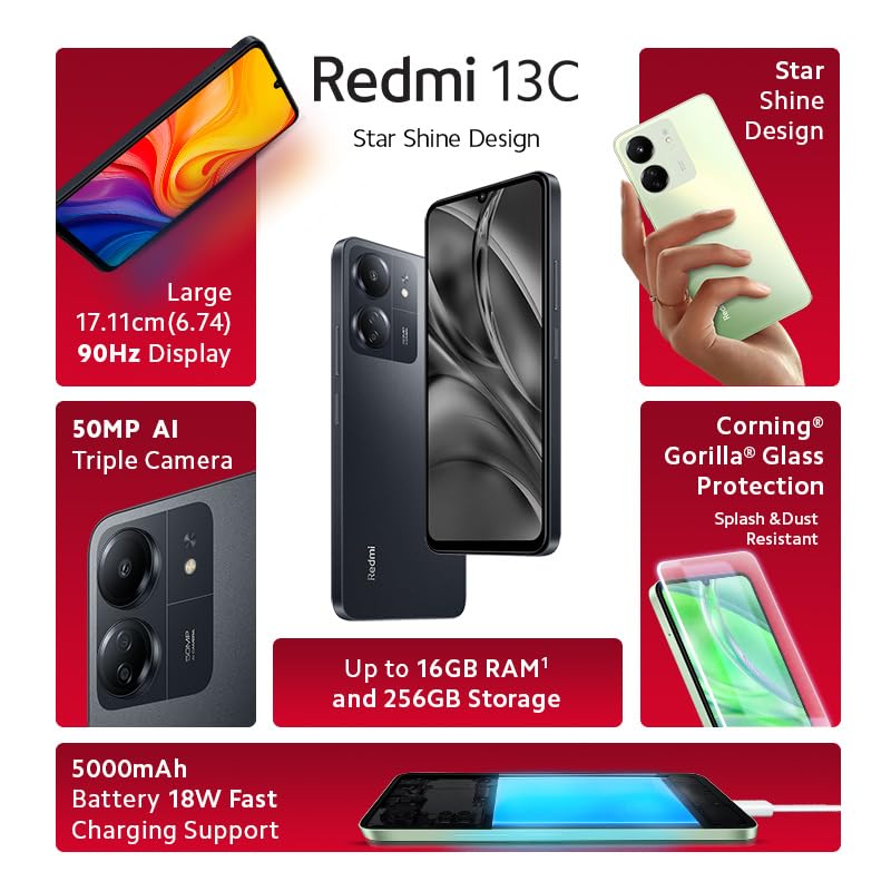 Xiaomi Redmi 13C 6GB/128GB Stardust Black