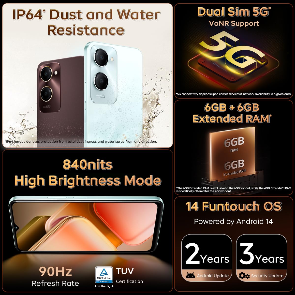 IQOO Z9 Lite 5G 4GB/128GB Aqua Flow / Mocha Brown