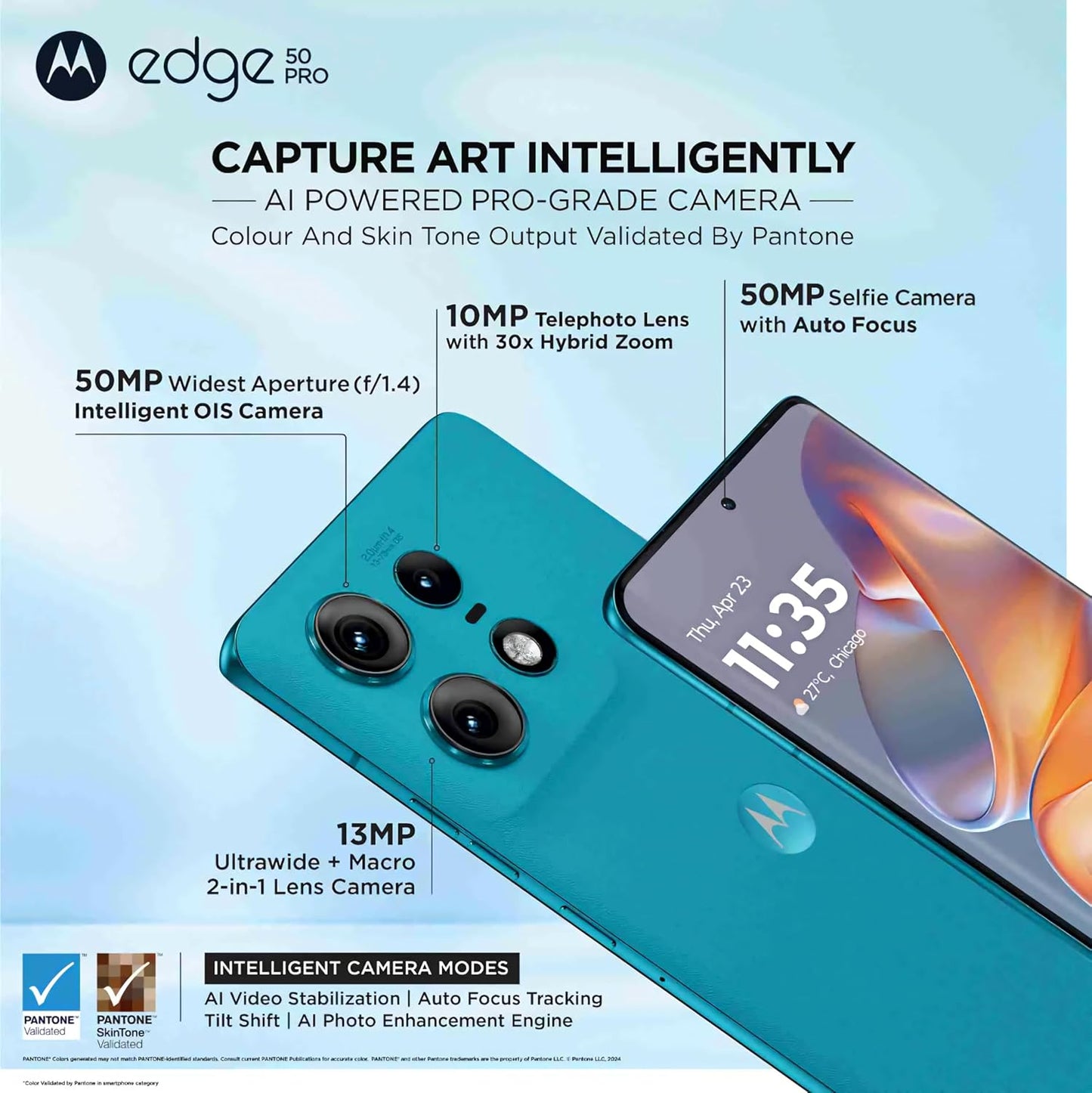 Motorola Moto Edge 50 pro 5G 12GB/256GB Caneel Bay / Moonlight Pearl