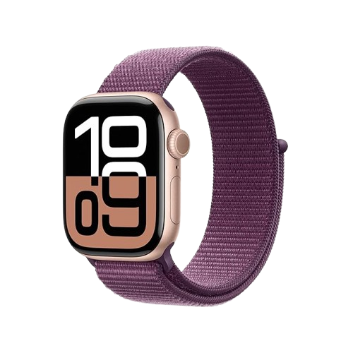 Apple Watch Series 10 (GPS + Cellular) ,46mm, Rose Gold/ Silver Aluminium Case with Sport Band / Sport Loop