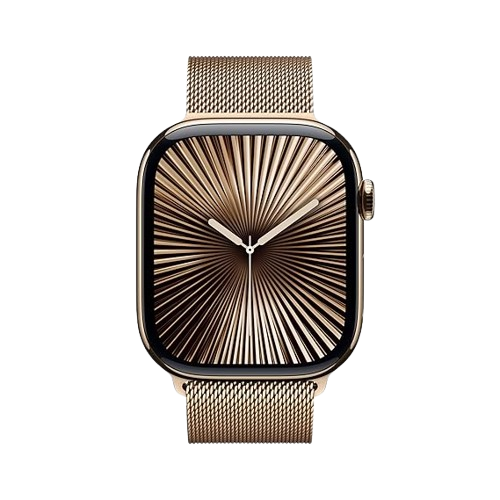 Apple Watch Series 10 (GPS + Cellular) 46mm, Natural Titanium Case with Natural Milanese Loop s/m and m/l