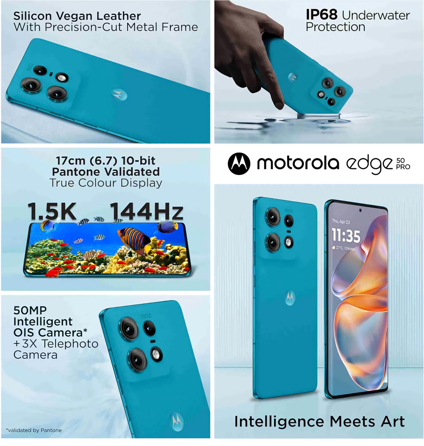 Motorola Moto Edge 50 pro 5G 12GB/256GB Caneel Bay / Moonlight Pearl