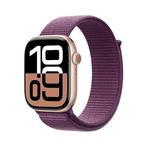 Apple Watch Series 10 (GPS),42mm,Jet Black,Rose Gold,Silver Aluminium Case with Sport Band / Sport Loop