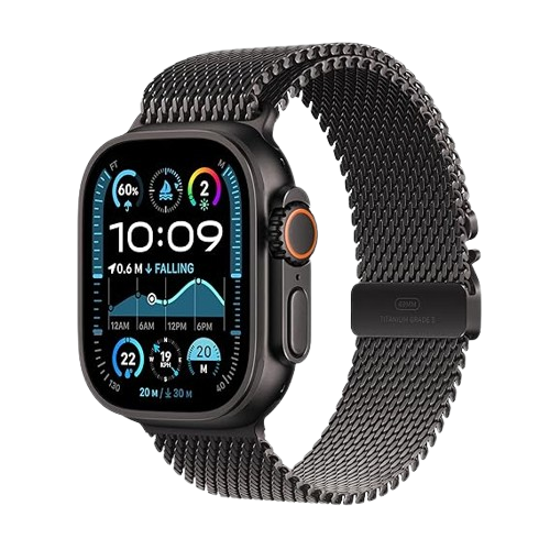 Apple Watch Ultra 2 (GPS + Cellular) , 49mm , Natural Titanium Case with Natural Titanium Milanese Loop Small/Medium/Large