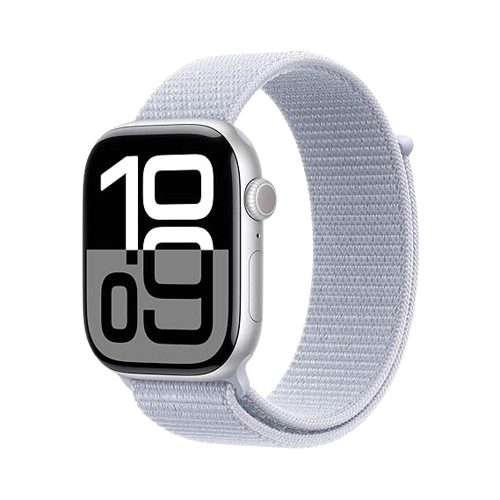 Apple Watch Series 10 (GPS) , 46mm , Jet Black/Rose Gold/ Silver Aluminium Case with Sport Band and Sport Loop