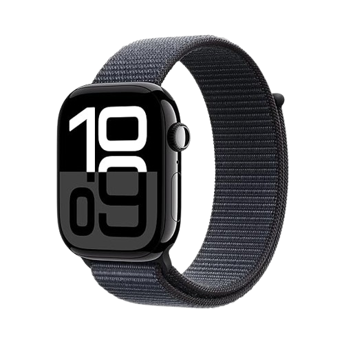 Apple Watch Series 10 (GPS),42mm,Jet Black,Rose Gold,Silver Aluminium Case with Sport Band / Sport Loop