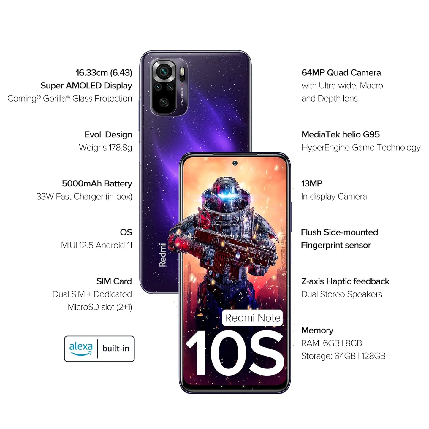 Xiaomi Mi Note 10S 8GB/128GB Cosmic purple / Deep Sea Blue