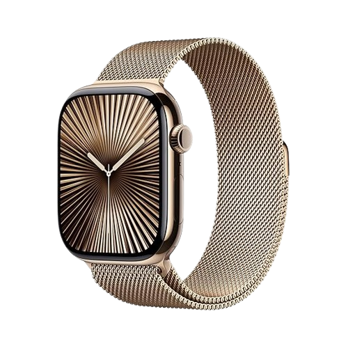 Apple Watch Series 10 (GPS + Cellular) 46mm, Natural Titanium Case with Natural Milanese Loop s/m and m/l