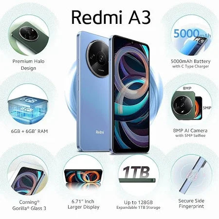 Xiaomi Redmi A3 3GB/64GB Lake Blue / Midnight Black / Olive Green